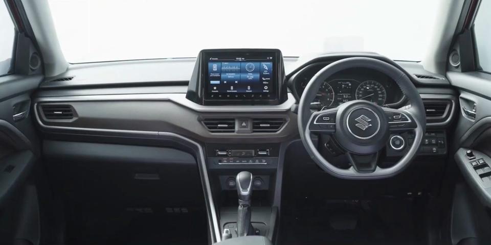 Maruti Brezza interior dashboard with touchscreen
