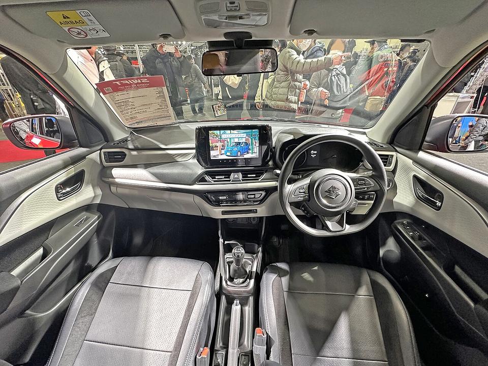 Maruti Swift interior dashboard and touchscreen
